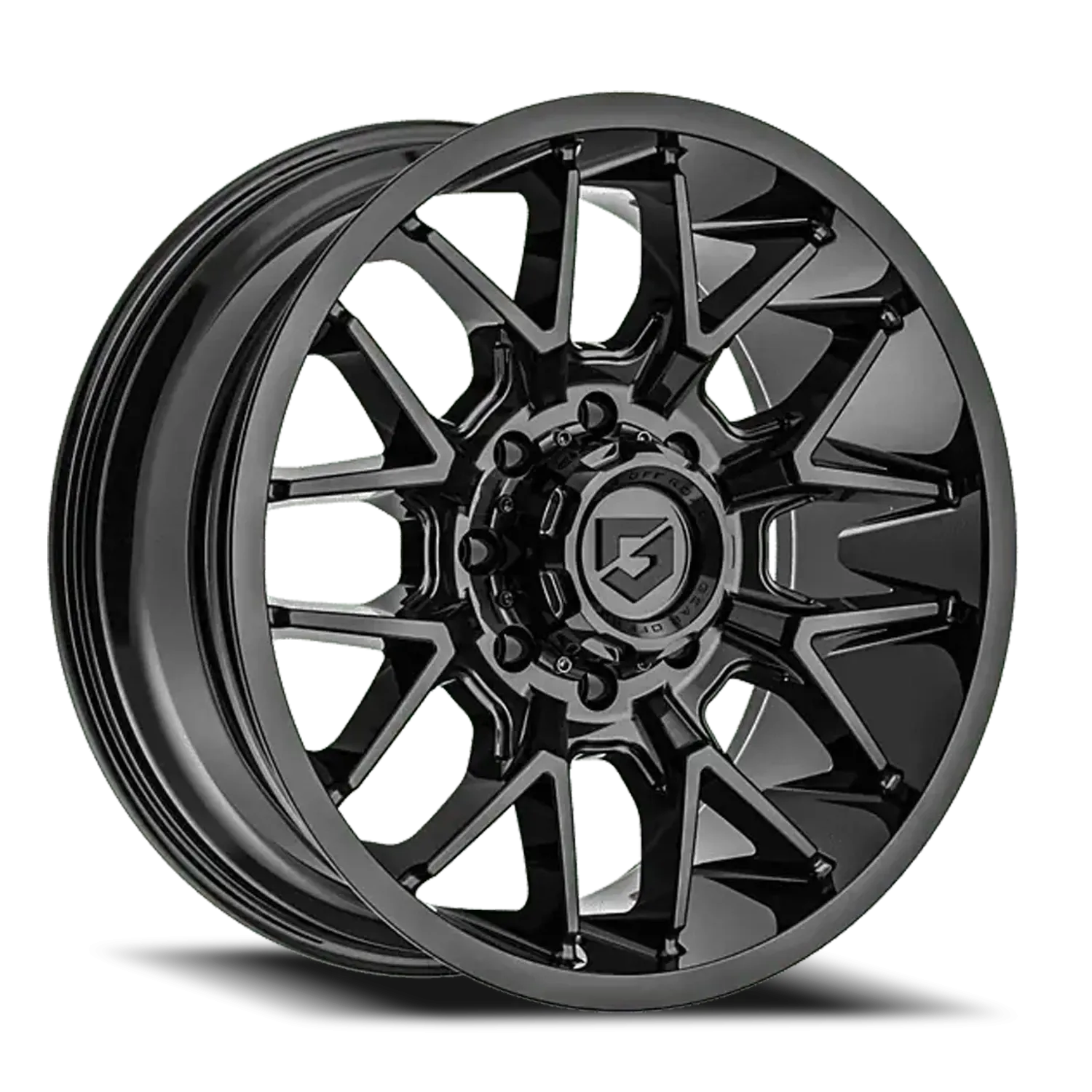 GEAR OFF ROAD 768B 20X10 GLOSS BLACK/MILLED ACCENTS